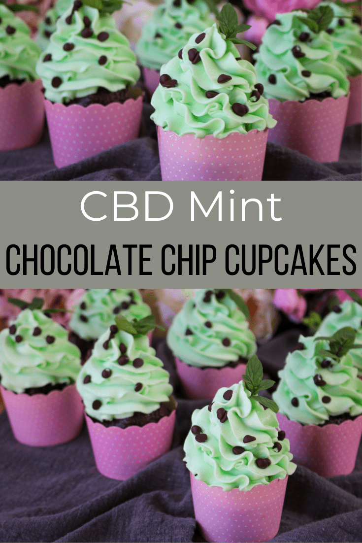 CBD Mint Chocolate Chip Cupcakes 2