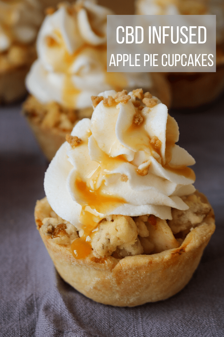 CBD Infused Apple Pie Cupcakes