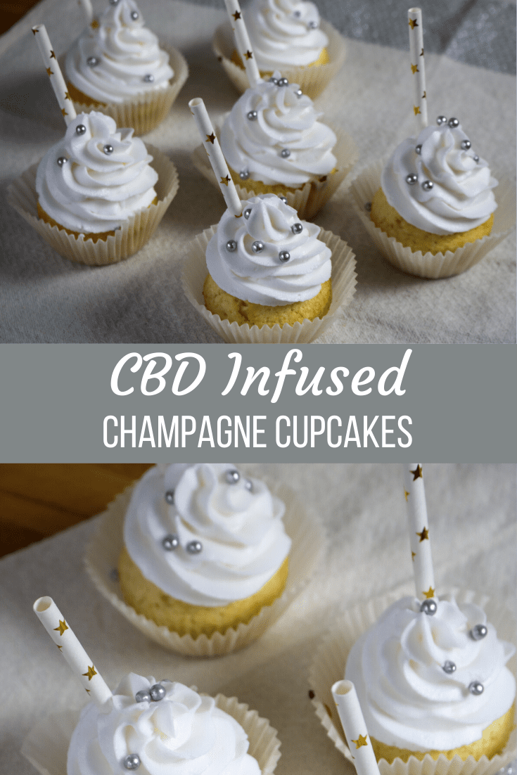 CBD Infused Champagne Cupcakes