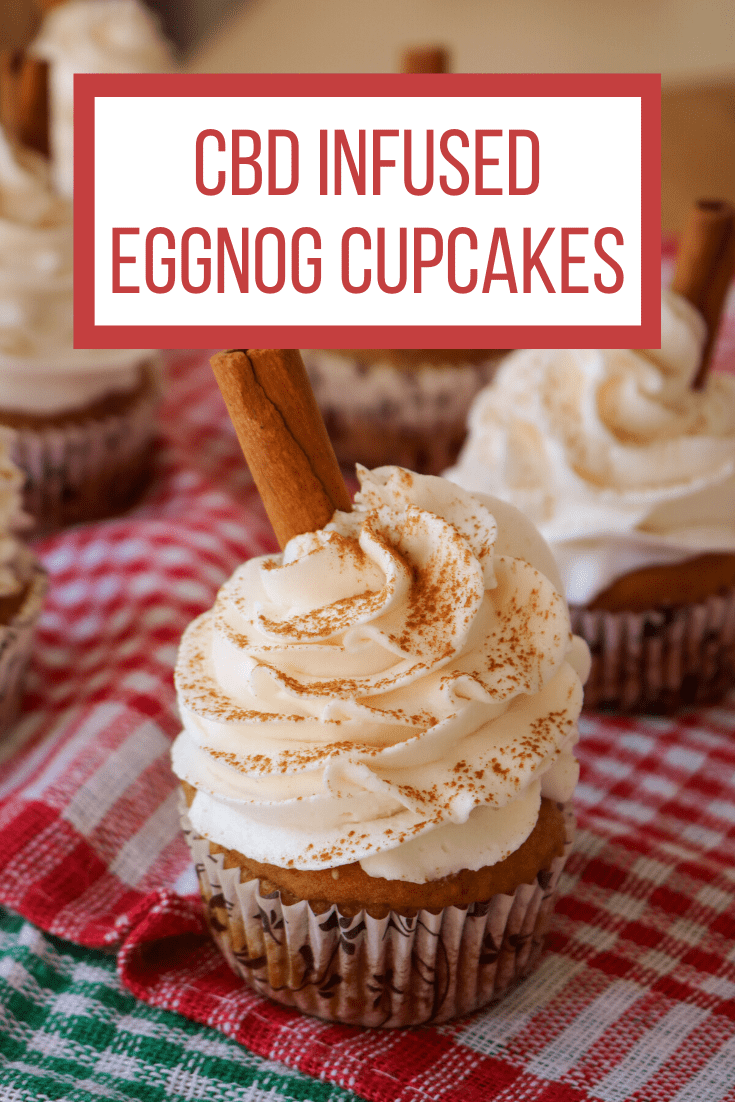 CBD Infused Eggnog Cupcakes