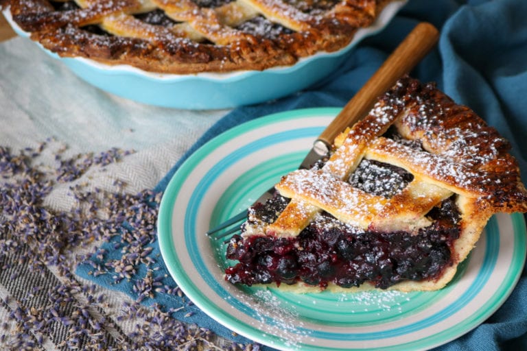 CBD Blueberry Lavender Pie
