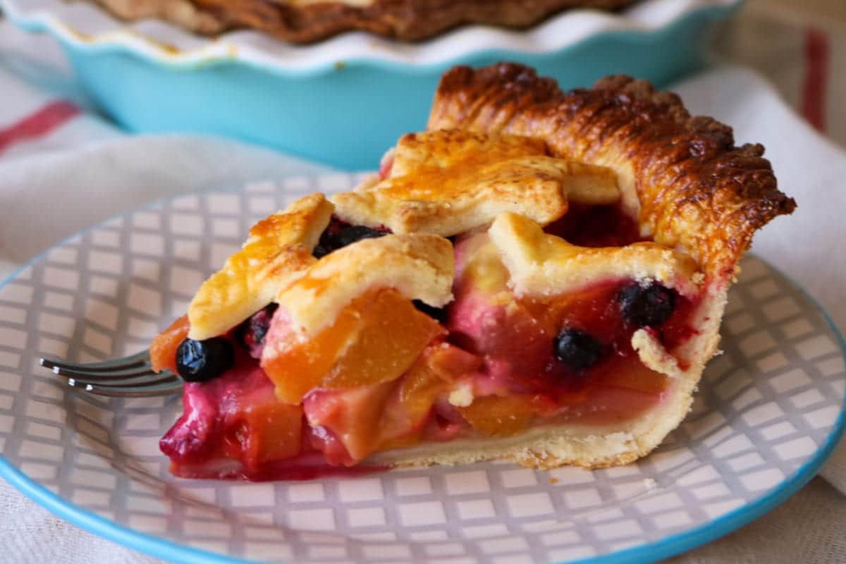 CBD blueberry peach pie recipe