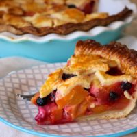 CBD peach blueberry pie recipe